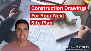 A site plan is one of several engineering construction drawings that are created during pre-development.