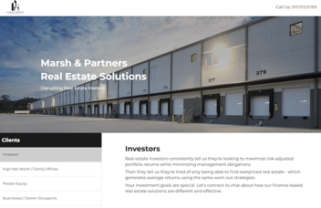 Marsh & Partners updated website provides information on commercial real estate topics like syndicated finance and sale leaseback